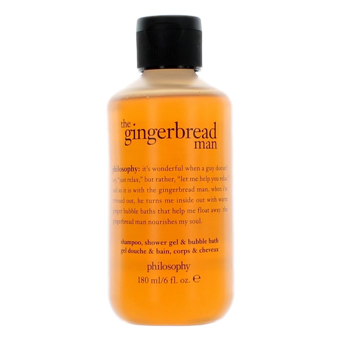 Bottle of The Gingerbead Man by Philosophy, 6 oz Shampoo, Shower Gel & Bubble Bath for Unisex